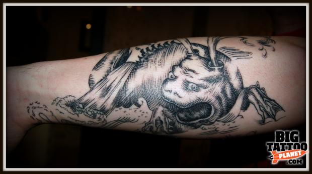 Anna Garvey - sea monster Tattoo | Big Tattoo Planet